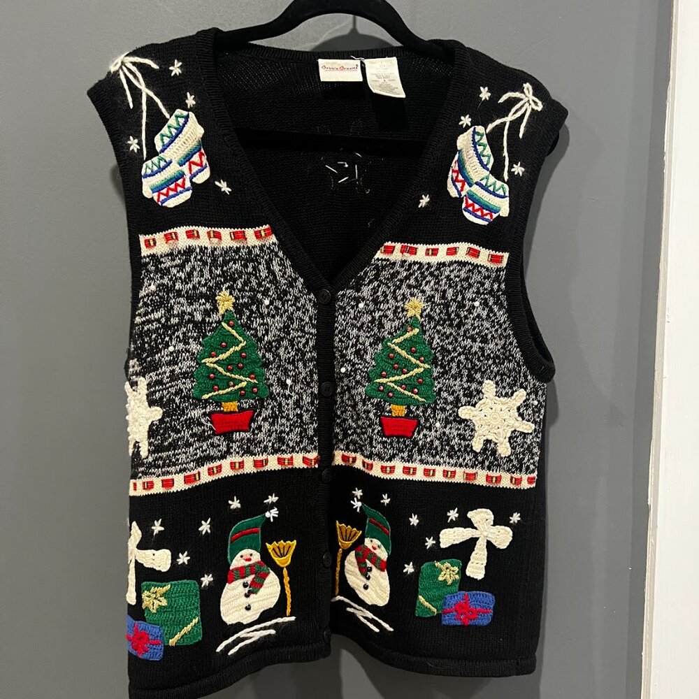 Vintage Bobbie Brooks Christmas Sweater Vest – Size Large